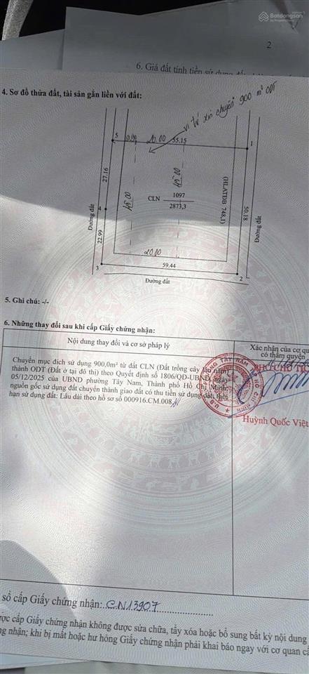 Đất phường tây nam,bến cát, bình dương