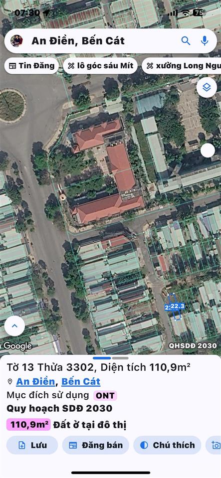 Đất tại khu dân cư an điền,bến cát