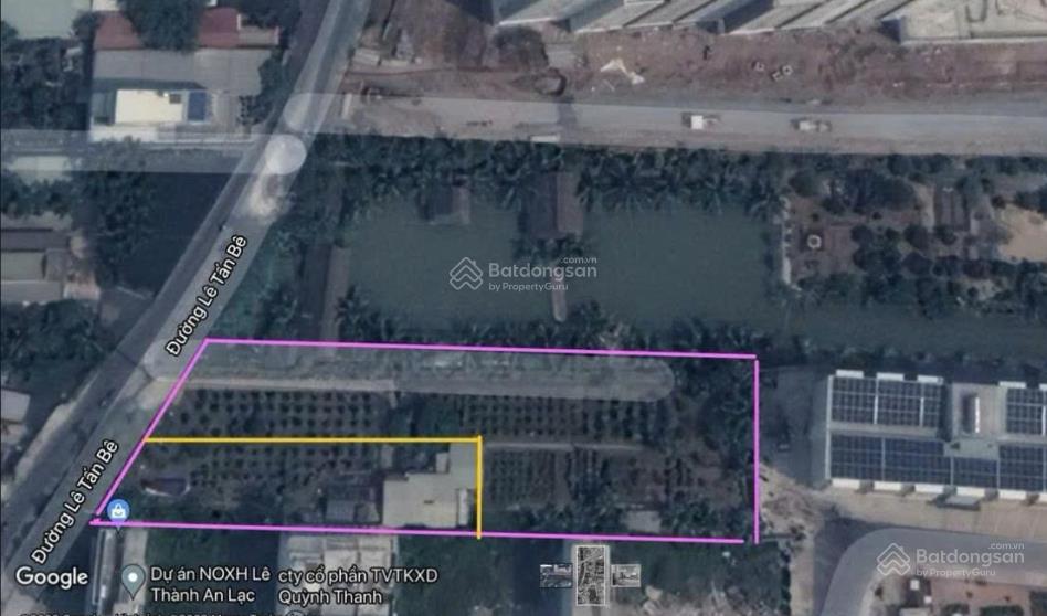 Bán đất mt lê tấn bê, p. an lạc, bình tân, dt 24x80m tổng 1.977m2 có 553m2 thổ cư, 57 tỷ
