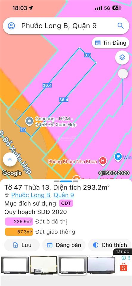 Siêu phẩm mặt tiền đỗ xuân hợp tp. thủ đức (q9 cũ). dt 8.3mx36m, cn 240.3m2  2t  giá 48 tỷ tl