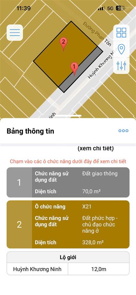 Bán nhà góc 2 mặt tiền cực đẹp 3840 huỳnh khương ninh. dt 22,3mx18m, cn 399m2 2t  giá 120 tỷ
