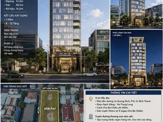 Khuôn đất vàng 609m2, mt lê quang định. gpxd hầm + 12 tầng ngay chợ bà chiểu. giá 120 tỷ