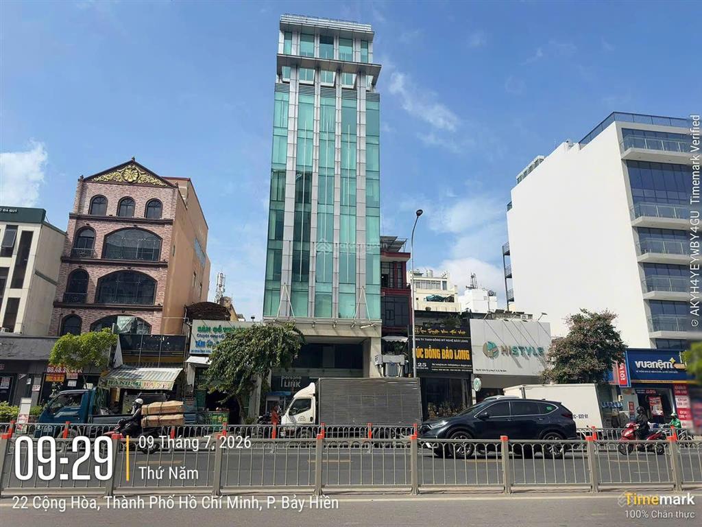 Building văn phòng 123 cộng hòa  tân bình  dt 9,5x32m  2 hầm 11 tầng  tn 400tr/th  giá 169 tỷ