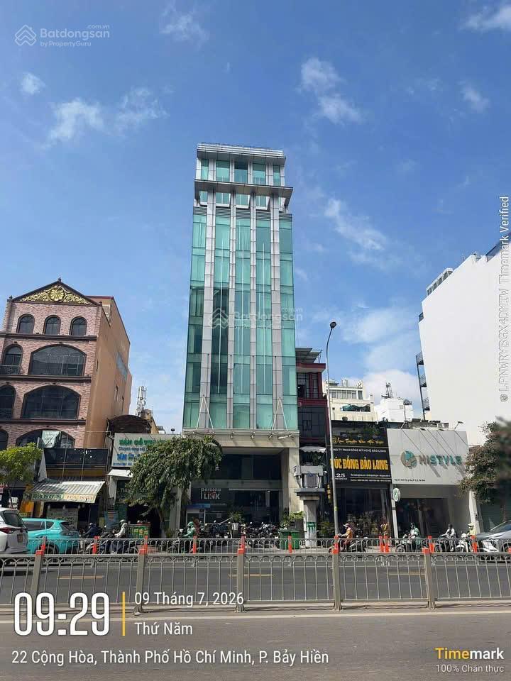 Building văn phòng 123 cộng hòa  tân bình  dt 9,5x32m  2 hầm 11 tầng  tn 400tr/th  giá 169 tỷ