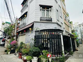 Góc 2 mặt hẻm xe hơi, diện tích ngang 5,6m, 2 lầu nhà đẹp  8.9 tỷ tl