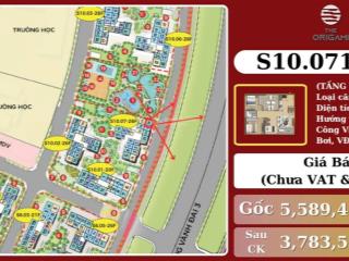 Tin thật 100%! chiết khấu 1,806 tỷ ch 2pn+1 the origami vinhomes cho gia đình, giá chỉ 3,783 tỷ