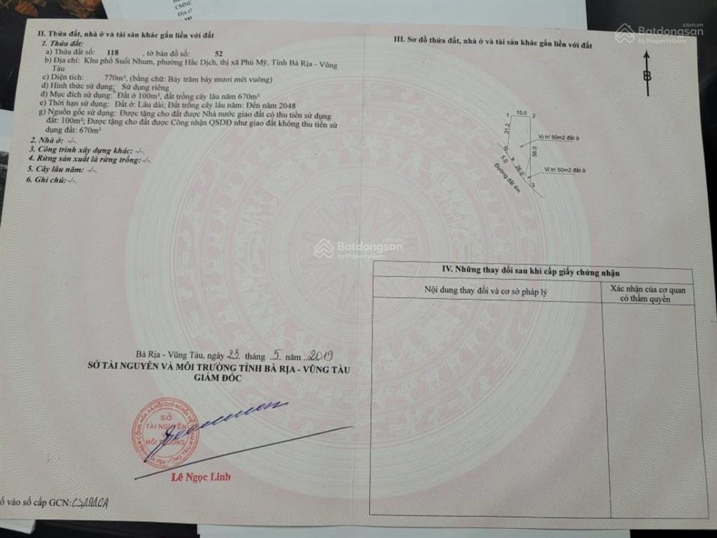 Bán đất đường bê tông 8m, hẻm võ văn kiệt (mỹ xuân ngãi giao), view suối nhum, p tân thành, hcm