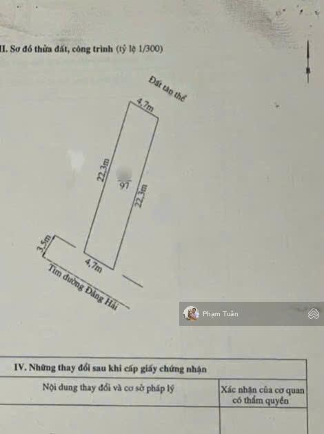 Bán đất tặng nhà xây mới mặt đường đằng hải gần chợ lũng đông, trần hoàn (e57)  0917 696 ***
