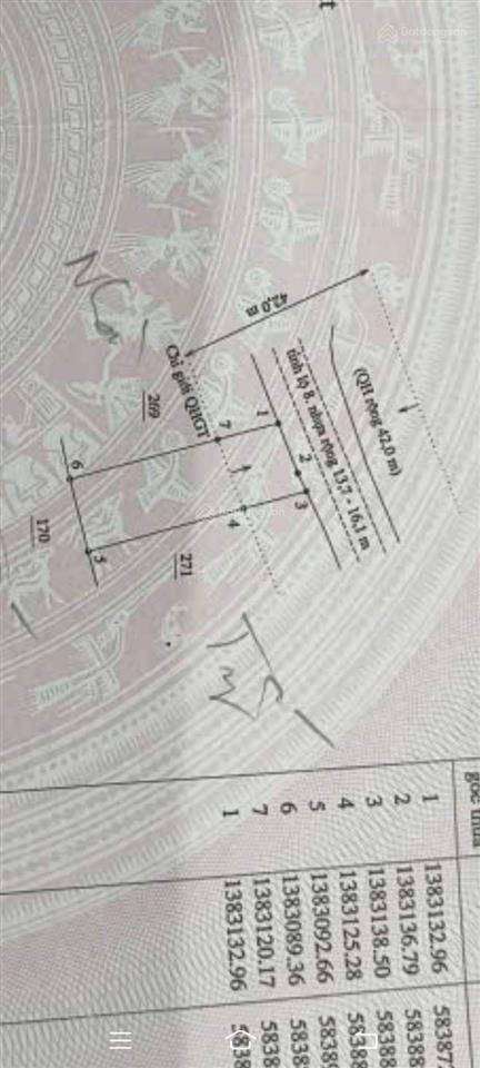 Chính chủ bán lô đất full thổ cư mặt đường dt8, vị trí đẹp đối diện kcn ninh xuân, 685m2,nhỉnh 2 tỷ
