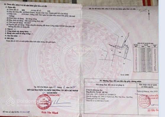 Bán đất nông nghiệp. 9000m² giá 9.45 tỷ xã bình khánh, cần giờ