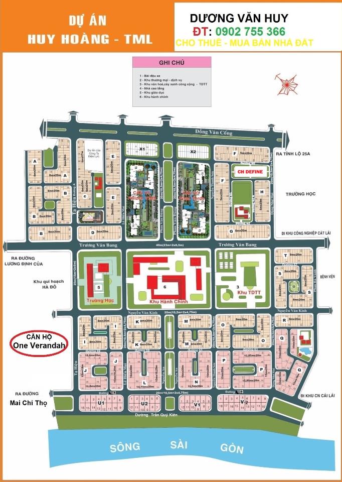NHƯỢNG ĐẤT NỀN BIỆT THỰ  HUY HOÀNG THẠNH MỸ LỢI QUẬN 2 