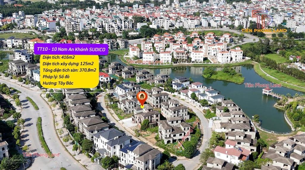 Bán gấp giá hời biệt thự nam an khánh 416m2, sổ đỏ, giá đầu tư chỉ 100tr/m2