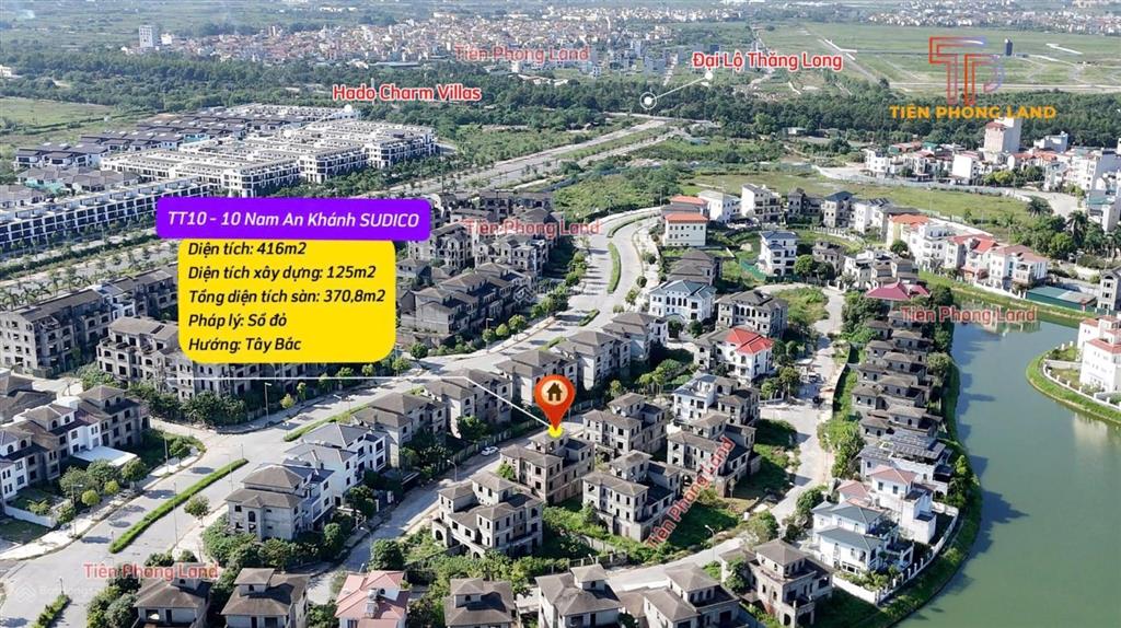 Bán gấp giá hời biệt thự nam an khánh 416m2, sổ đỏ, giá đầu tư chỉ 100tr/m2