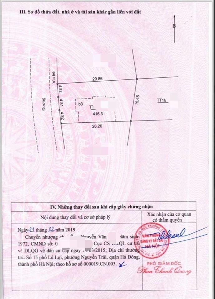 Bán gấp giá hời biệt thự nam an khánh 416m2, sổ đỏ, giá đầu tư chỉ 100tr/m2
