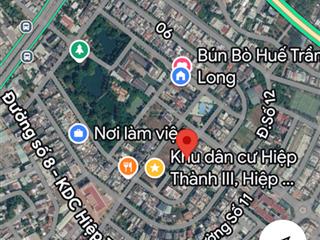 Đất nền thổ cư 100% cần bán ngay kdc hiệp thành 3