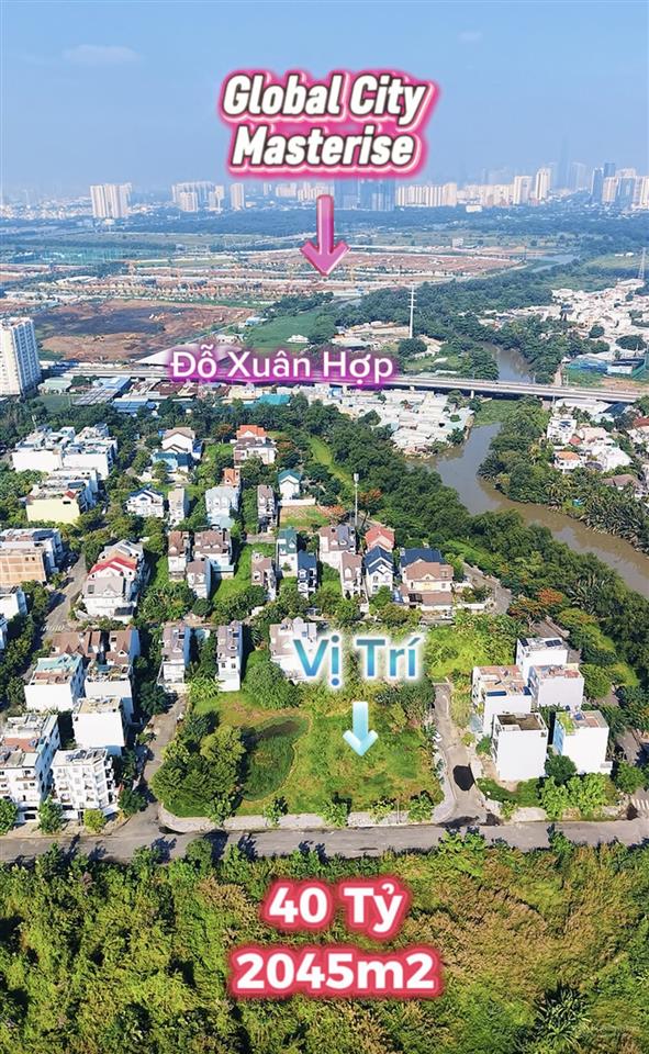 Bán lô góc 2 mặt tiền & 3 mặt thoáng 2045m2  liền kề global city