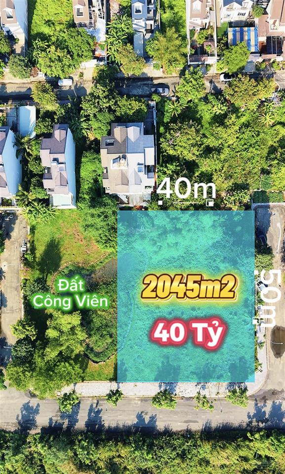 Bán lô góc 2 mặt tiền & 3 mặt thoáng 2045m2  liền kề global city