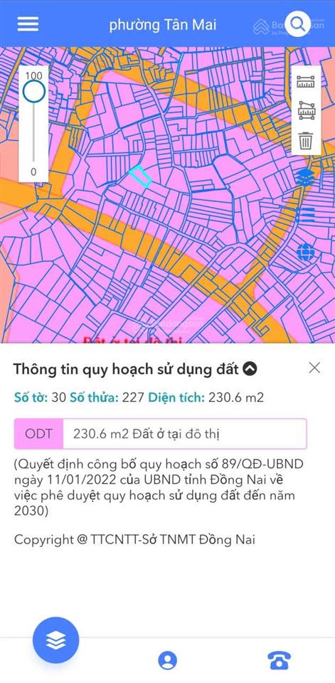 Bán đất sổ đỏ giá siêu hời tại gần ubnd phường tân mai (cũ), 2,3 tỷ, 230m2