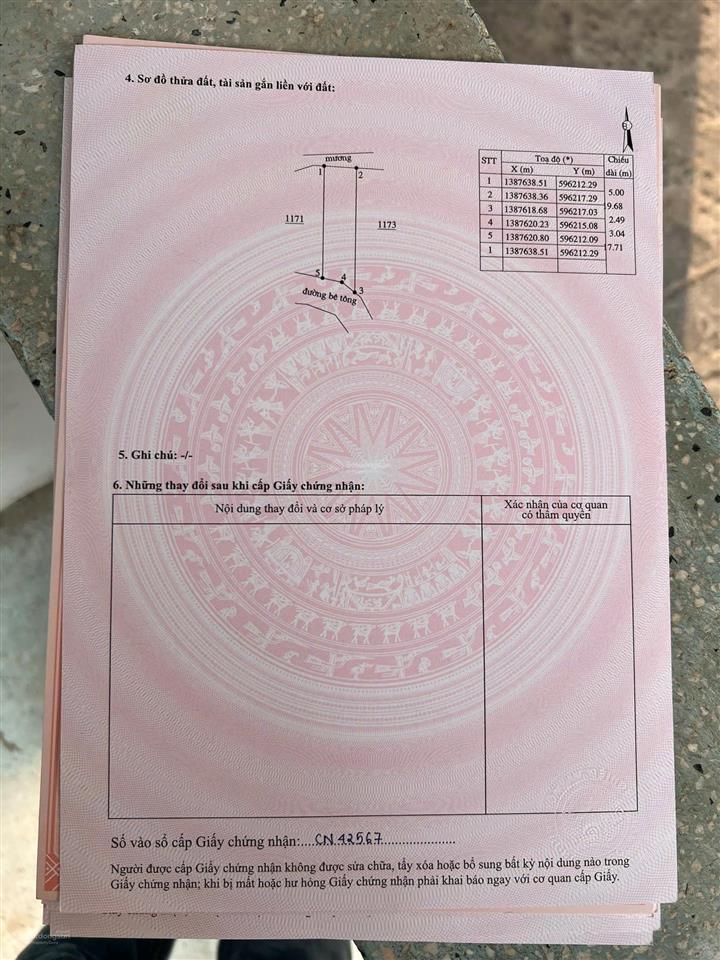 Bán nhanh lô đất vuông đẹp tại thôn nội mỹ. phường ninh hoà . khánh hòa. ngang 5mx18m, full thổ