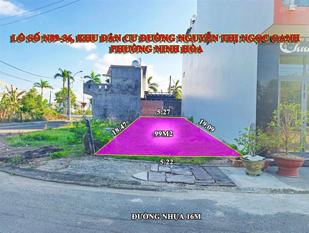 Chính chủ cần pass lại lô đất đẹp nằm tại trung tâm phường ninh hoà
