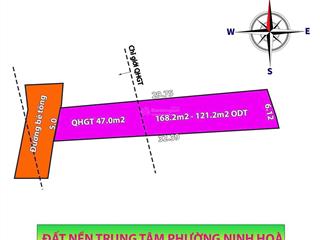 Bán đất trung tâm ninh hiệp, p. ninh hoà chính chủ kẹt bán 168m2 gần vincom, hơn 1tỷ600