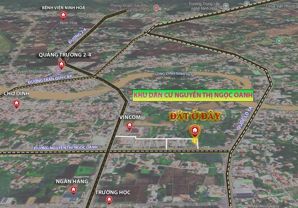Đất nền trung tâm p. ninh hoà khu dân cư phía sau đường nguyễn thị ngọc oanh full thổ cư 99m2