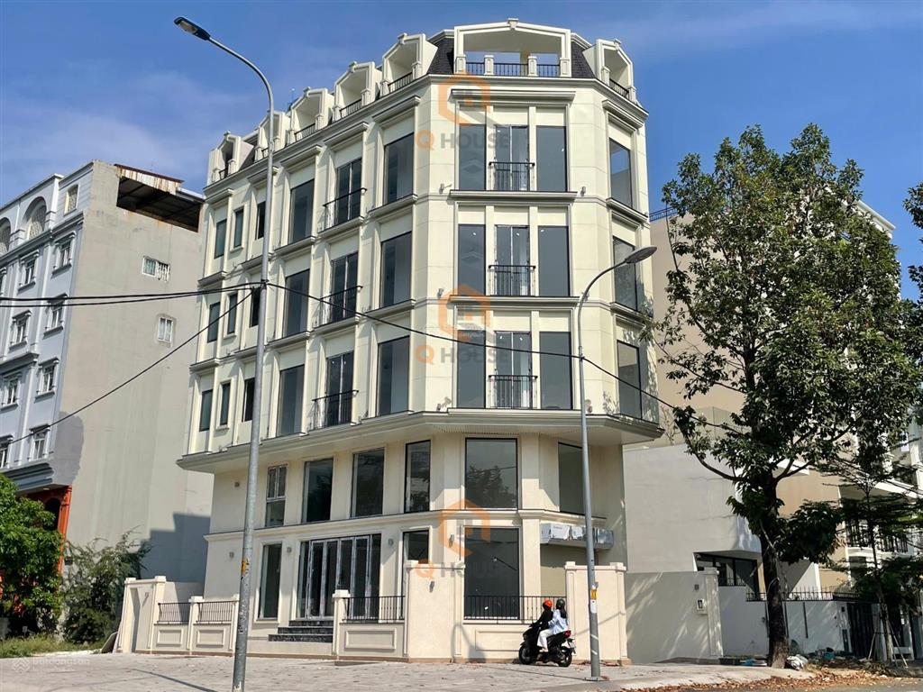 Tòa nhà "căn góc" ngay nguyễn văn kỉnh p. thạnh mỹ lợi 7.25m*20m, hầm 6 tầng thang máy, 150 tr/th