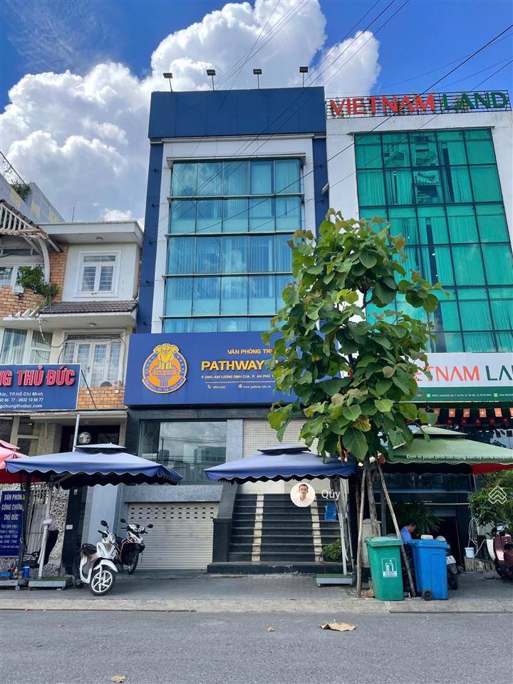 Tòa nhà văn phòng mặt tiền lương định của an phú 7m*19m, hầm, 4 lầu suốt, thang máy, 90 triệu/tháng
