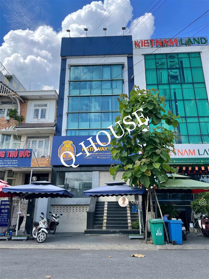 Tòa nhà văn phòng mặt tiền lương định của an phú 7m*19m, hầm, 5 lầu suốt, thang máy, 90 triệu/tháng