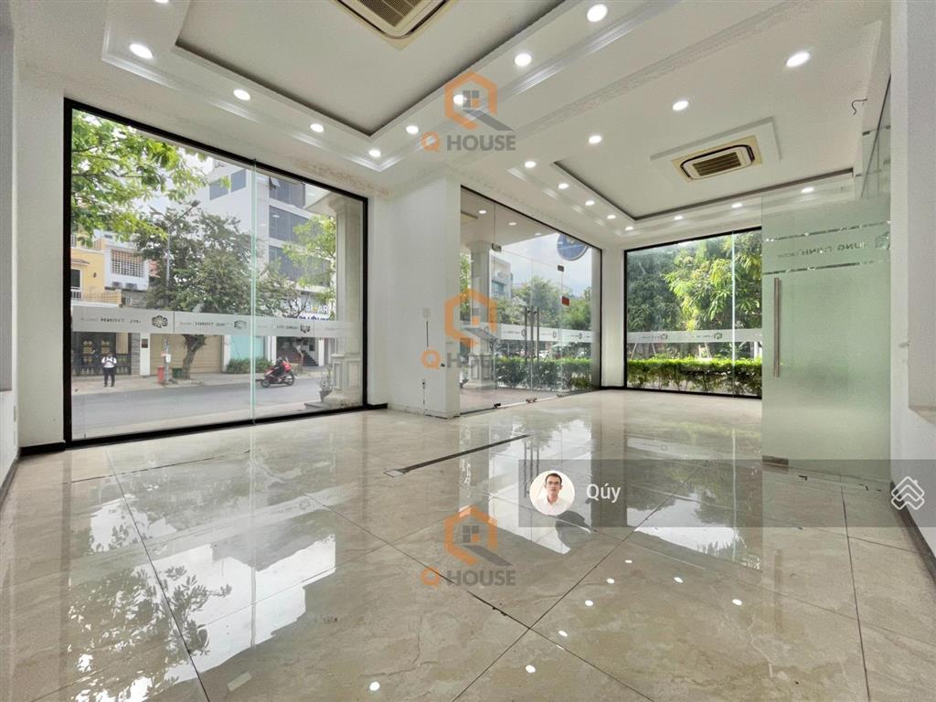 Tòa nhà "căn góc" an khánh  an phú 11m*20m, hầm, 3 lầu suốt, thang máy, 110 triệu/tháng