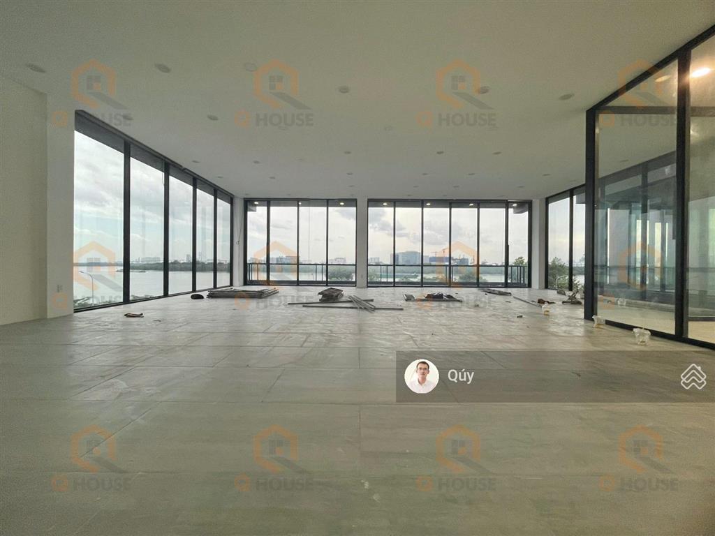 Tòa nhà mới mặt tiền sông trần quý kiên  thạnh mỹ lợi, 15m*20m, 4 tầng suốt, 250 triệu/tháng