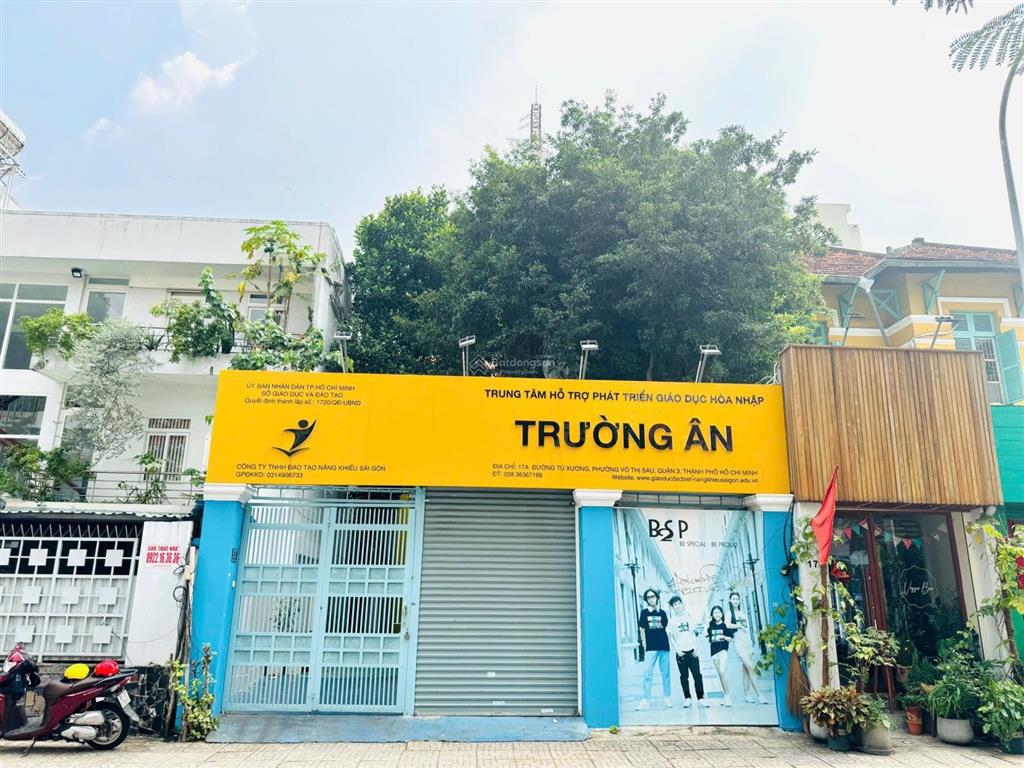 Cho thuê villa mặt tiền 17a tú xương, p. võ thị sáu, quận 3  dt 8m x 28m, 1 trệt 2 lầu