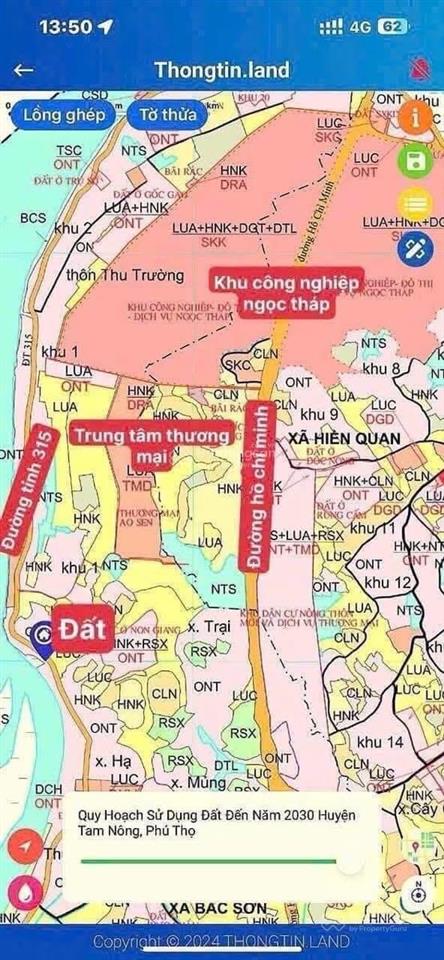 Bán đất tại bắc sơn, tam nông, phú thọ, giá siêu hời 450 triệu vnd
