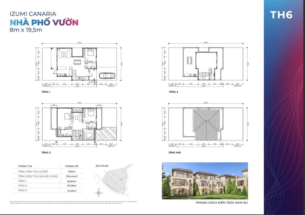 Nhà phố đối diện clubhouse dt 163m2, dtsd 223m canaria izumi city xã long hưng, biên hòa đồng nai