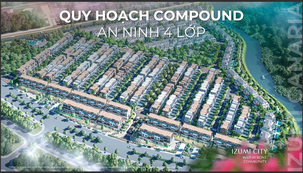 Nhà phố đối diện clubhouse dt 163m2, dtsd 223m canaria izumi city xã long hưng, biên hòa đồng nai