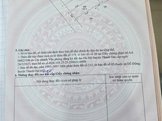 Cần bán 101,4m2 đất tại thôn cự thần xã thanh oai đường thông 2 ô tô tránh nhau giá 65 triệu/m2