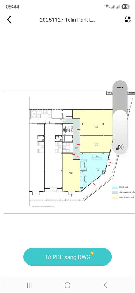Cho thuê mặt bằng tầng 1 + 2 lô góc đẹp nhất dự án telin park diện tích sàn 800m2 giá cả thỏa thuận