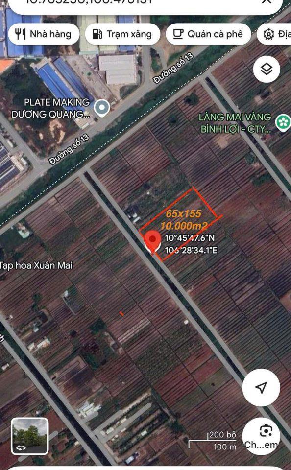 Bán Đất Đường Kênh 1 - Bình Lợi - HCM Diện Tích 10.000m2 Giá 3tr/m2