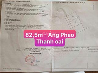 Bán đất thôn áng phao dân hòa thanh oai 82m², mặt tiền 7,21m, sẵn sổ, giá 37tr/m2