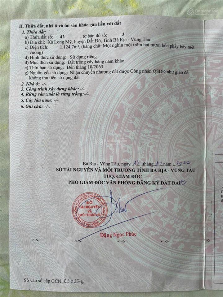 Lô đất siêu đẹp cách biển chỉ 5km có sẵn tường rào kiên cố