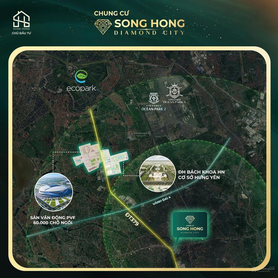 Siêu phẩm bđs phía đông hà nội sông hồng diamond city