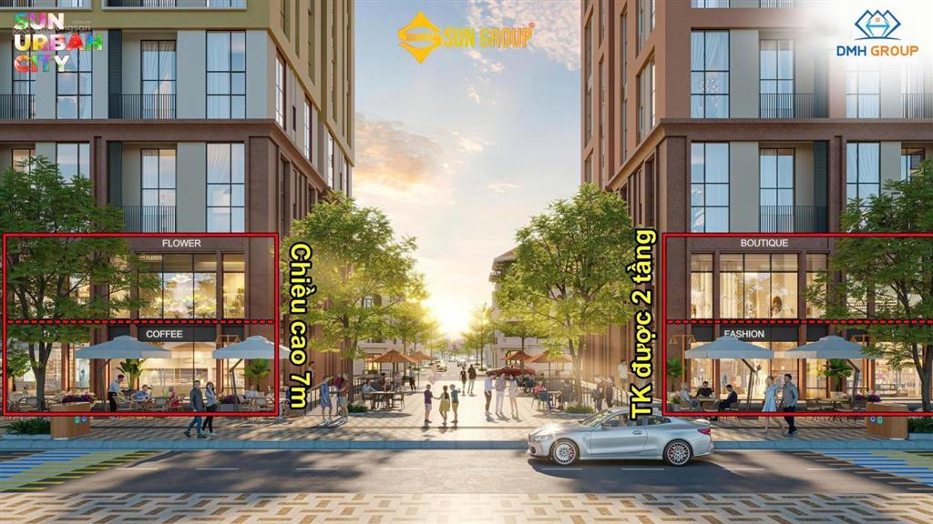 Bán shophouse chân đế đẹp nhất dự án, lô góc đối diện trường học, công viên sun urban city 4,7 tỷ