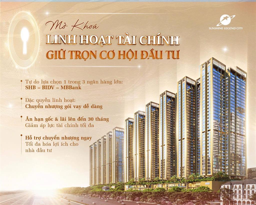 Căn hộ chung cư sunshine legend city 2pn giá nhỉnh 3 tỷ, vay htls 0%36 tháng, giá tốt khu vực
