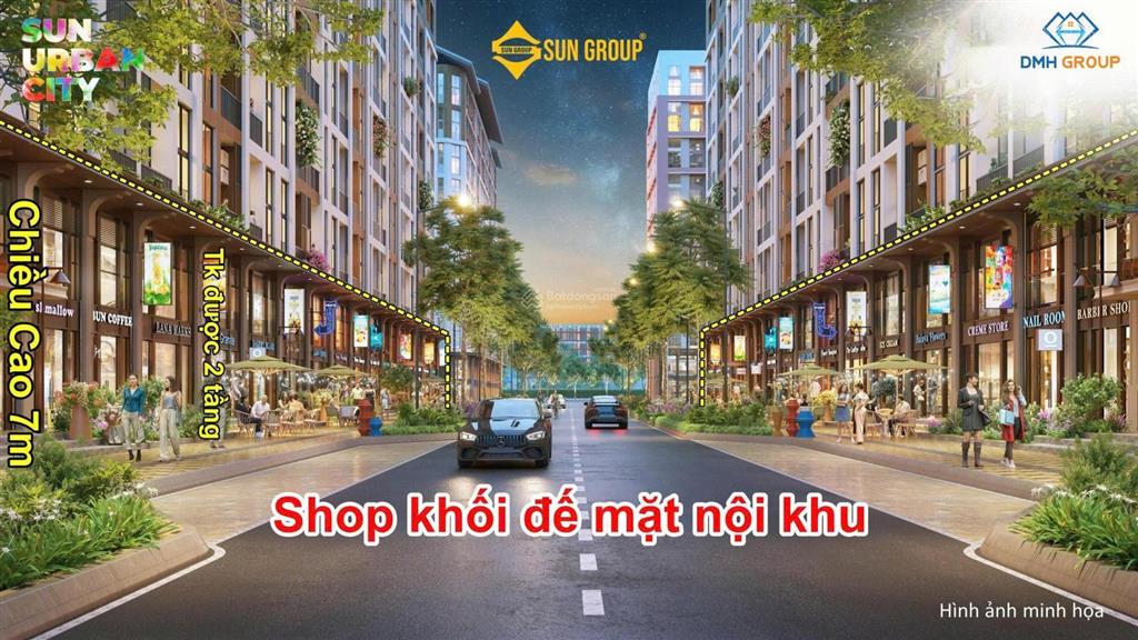 Bán shophouse chân đế siêu đẹp tại dự án sun urban city, giá nhỉnh 2 tỷ