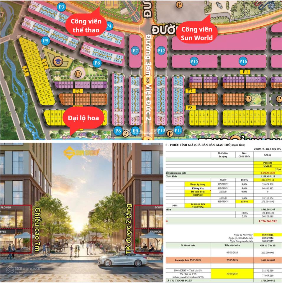 Bán shophouse chân đế siêu đẹp tại dự án sun urban city, giá nhỉnh 2 tỷ
