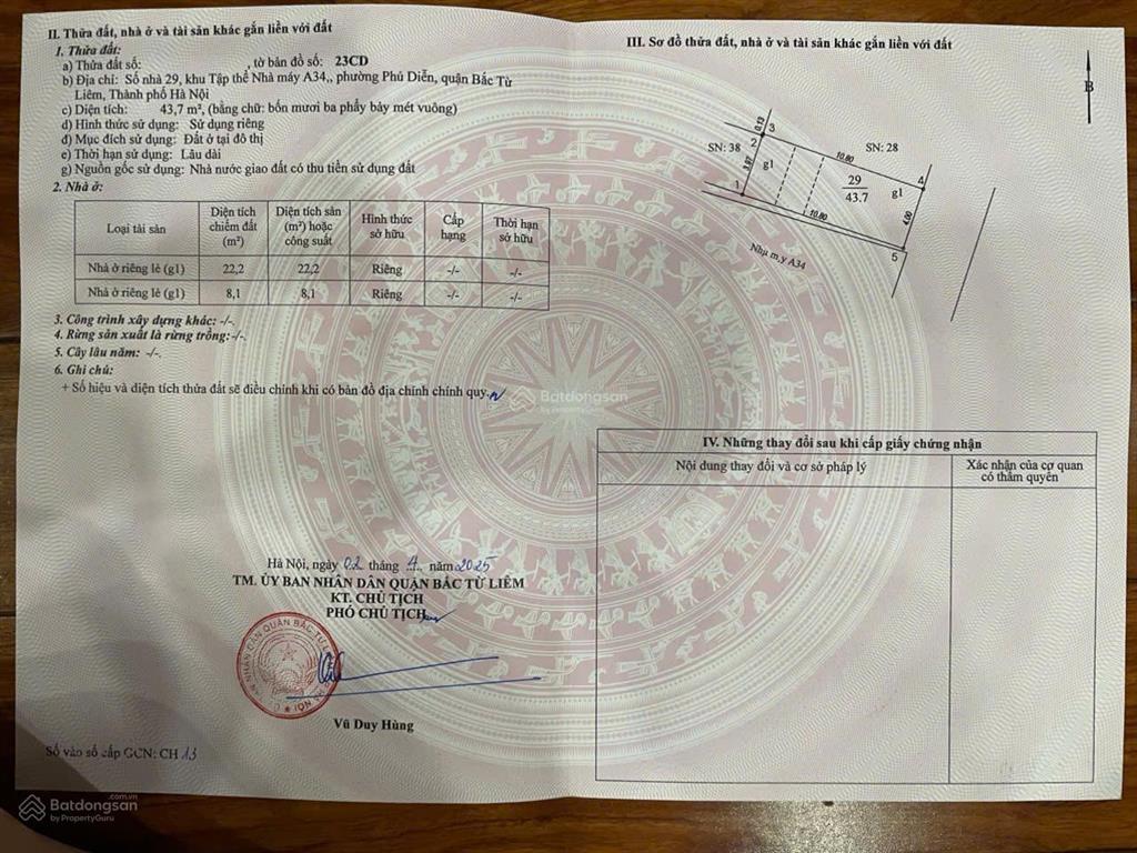 Bán nhà riêng tại khu tập thể nhà máy a34, 13,6 tỷ, 43,7 m2, phường phú diễn, bắc từ liêm, hà nội