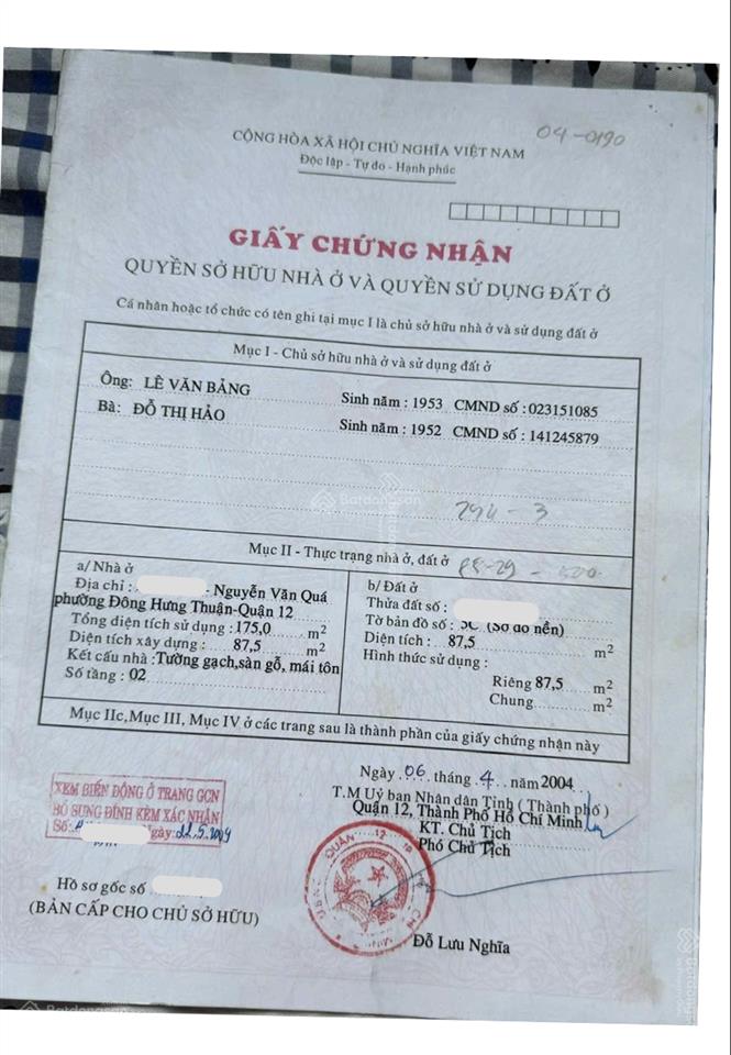 88m2  shr  5,8 tỷ  nguyễn văn quá 1/ hẻm ô tô  có 10 phòng trọ full