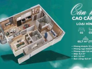 Bán căn hộ eco palace, giá cực chất 2,8 tỷ, 63 m2, 2pn, 2wc, p tân thành, buôn ma thuột