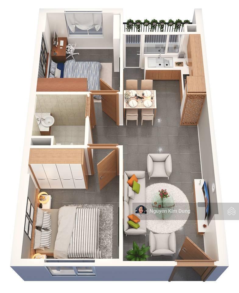Cắt lỗ 200triệu trên giá cđt căn 2pn1vs 56,9m2 chung cư phenikaa hoà lạc