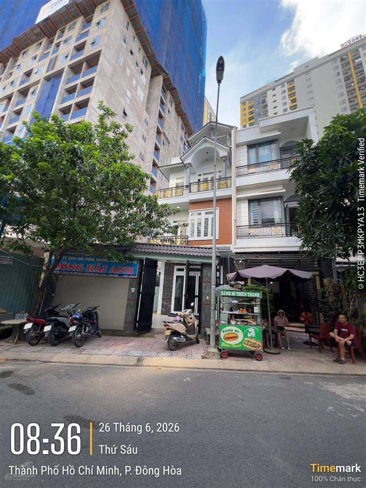 Bán nhà sổ riêng 4 tầng gần cầu vượt linh xuân phường đông hoà  tp.hcm